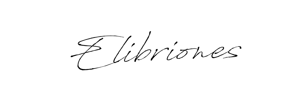 How to make Elibriones name signature. Use Antro_Vectra style for creating short signs online. This is the latest handwritten sign. Elibriones signature style 6 images and pictures png