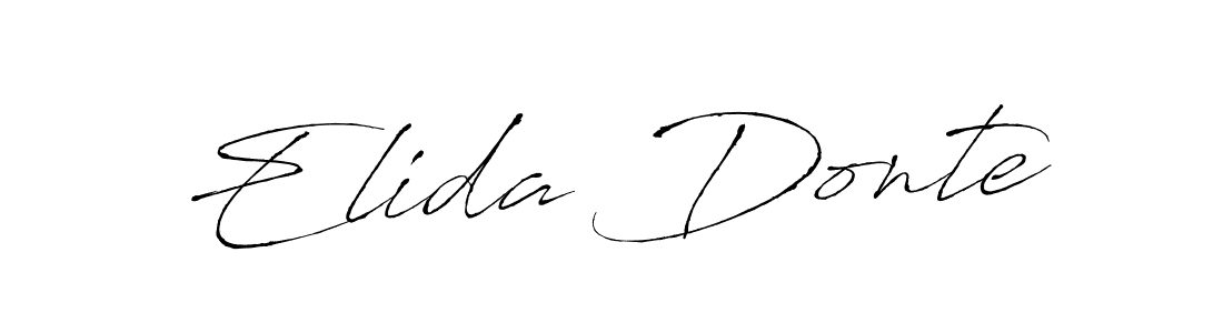 Elida Donte stylish signature style. Best Handwritten Sign (Antro_Vectra) for my name. Handwritten Signature Collection Ideas for my name Elida Donte. Elida Donte signature style 6 images and pictures png