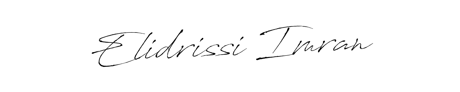 Create a beautiful signature design for name Elidrissi Imran. With this signature (Antro_Vectra) fonts, you can make a handwritten signature for free. Elidrissi Imran signature style 6 images and pictures png