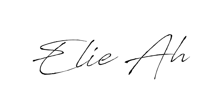 The best way (Antro_Vectra) to make a short signature is to pick only two or three words in your name. The name Elie Ah include a total of six letters. For converting this name. Elie Ah signature style 6 images and pictures png