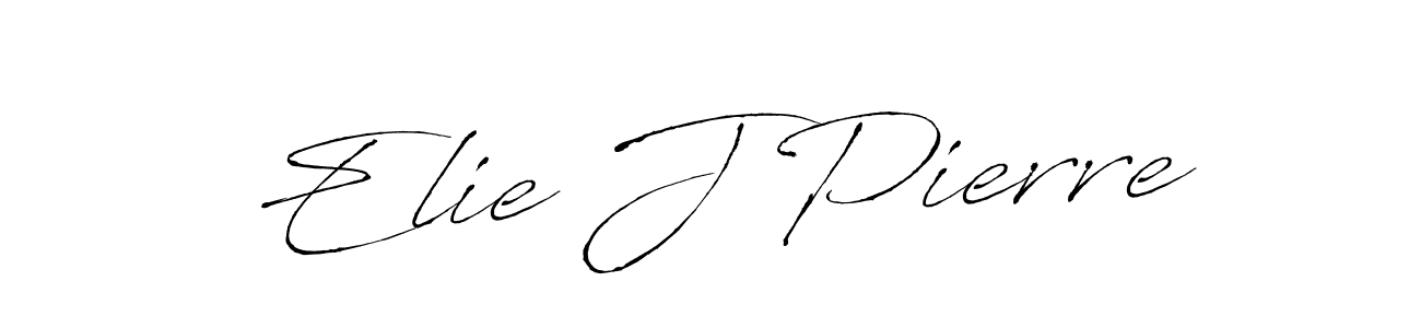 How to make Elie J Pierre name signature. Use Antro_Vectra style for creating short signs online. This is the latest handwritten sign. Elie J Pierre signature style 6 images and pictures png