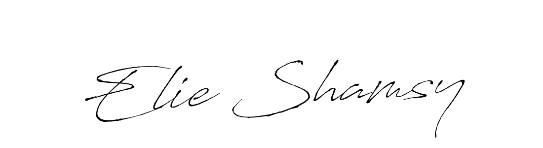 Elie Shamsy stylish signature style. Best Handwritten Sign (Antro_Vectra) for my name. Handwritten Signature Collection Ideas for my name Elie Shamsy. Elie Shamsy signature style 6 images and pictures png