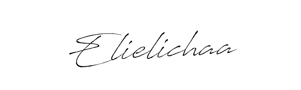 The best way (Antro_Vectra) to make a short signature is to pick only two or three words in your name. The name Elielichaa include a total of six letters. For converting this name. Elielichaa signature style 6 images and pictures png