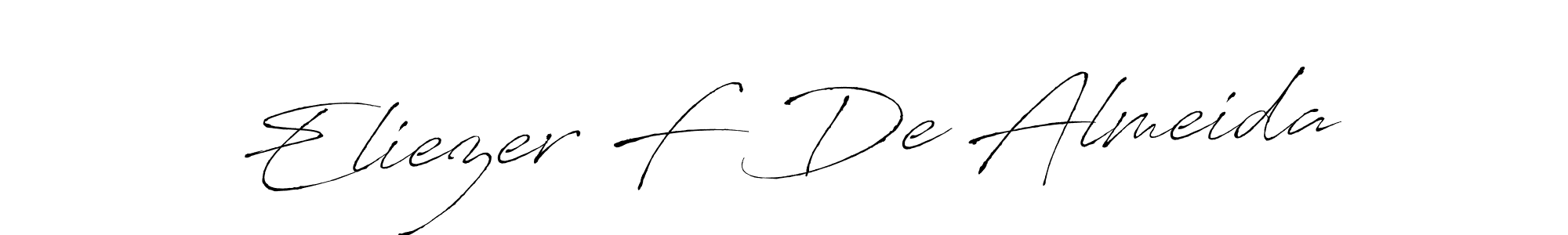 Similarly Antro_Vectra is the best handwritten signature design. Signature creator online .You can use it as an online autograph creator for name Eliezer F De Almeida. Eliezer F De Almeida signature style 6 images and pictures png