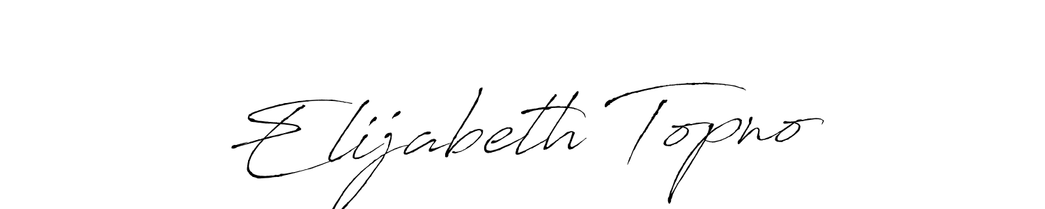 Create a beautiful signature design for name Elijabeth Topno. With this signature (Antro_Vectra) fonts, you can make a handwritten signature for free. Elijabeth Topno signature style 6 images and pictures png