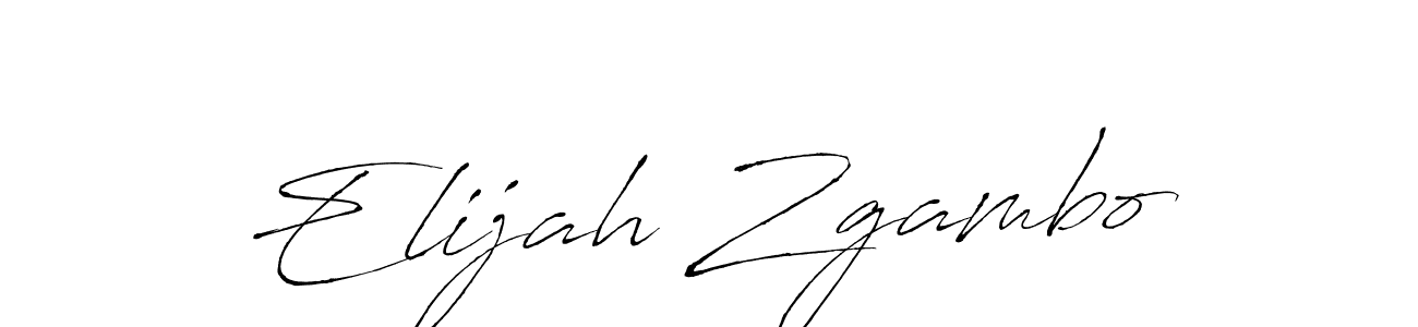 How to make Elijah Zgambo name signature. Use Antro_Vectra style for creating short signs online. This is the latest handwritten sign. Elijah Zgambo signature style 6 images and pictures png