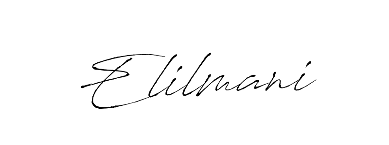 How to make Elilmani signature? Antro_Vectra is a professional autograph style. Create handwritten signature for Elilmani name. Elilmani signature style 6 images and pictures png