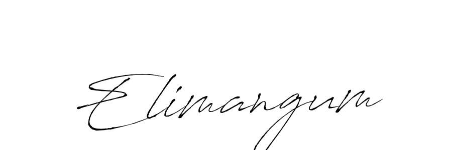 Design your own signature with our free online signature maker. With this signature software, you can create a handwritten (Antro_Vectra) signature for name Elimangum. Elimangum signature style 6 images and pictures png