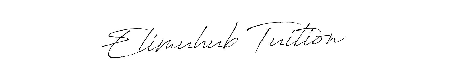 if you are searching for the best signature style for your name Elimuhub Tuition . so please give up your signature search. here we have designed multiple signature styles  using Antro_Vectra. Elimuhub Tuition  signature style 6 images and pictures png