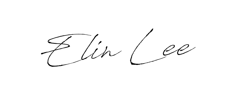 Elin Lee stylish signature style. Best Handwritten Sign (Antro_Vectra) for my name. Handwritten Signature Collection Ideas for my name Elin Lee. Elin Lee signature style 6 images and pictures png