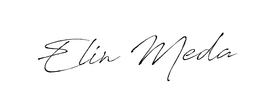 Also we have Elin Meda name is the best signature style. Create professional handwritten signature collection using Antro_Vectra autograph style. Elin Meda signature style 6 images and pictures png