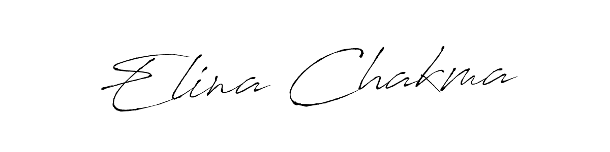 How to make Elina Chakma name signature. Use Antro_Vectra style for creating short signs online. This is the latest handwritten sign. Elina Chakma signature style 6 images and pictures png