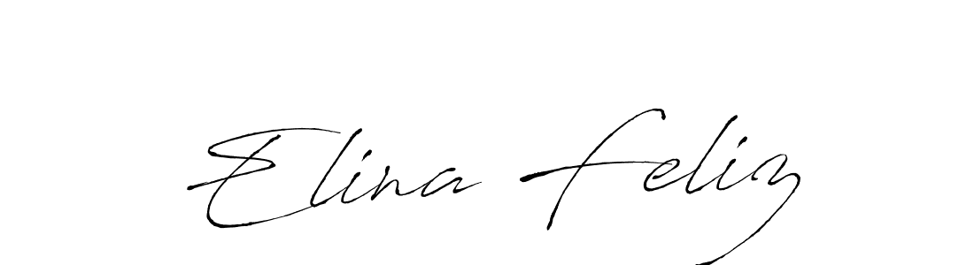 Use a signature maker to create a handwritten signature online. With this signature software, you can design (Antro_Vectra) your own signature for name Elina Feliz. Elina Feliz signature style 6 images and pictures png