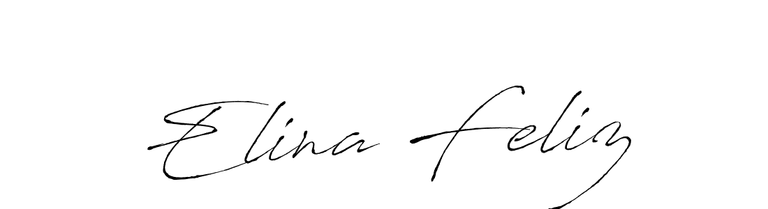 Design your own signature with our free online signature maker. With this signature software, you can create a handwritten (Antro_Vectra) signature for name Elina Feliz. Elina Feliz signature style 6 images and pictures png