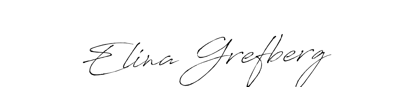 The best way (Antro_Vectra) to make a short signature is to pick only two or three words in your name. The name Elina Grefberg include a total of six letters. For converting this name. Elina Grefberg signature style 6 images and pictures png