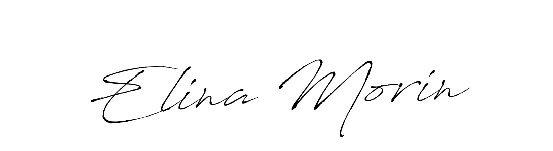 How to make Elina Morin name signature. Use Antro_Vectra style for creating short signs online. This is the latest handwritten sign. Elina Morin signature style 6 images and pictures png