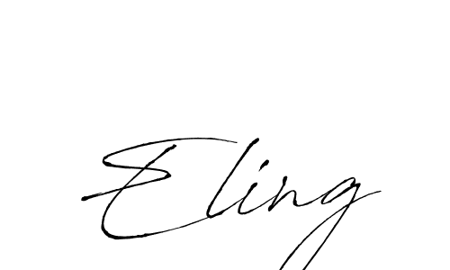 Make a beautiful signature design for name Eling. With this signature (Antro_Vectra) style, you can create a handwritten signature for free. Eling signature style 6 images and pictures png