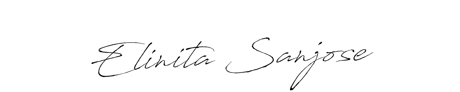 Also we have Elinita Sanjose name is the best signature style. Create professional handwritten signature collection using Antro_Vectra autograph style. Elinita Sanjose signature style 6 images and pictures png