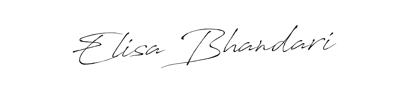 The best way (Antro_Vectra) to make a short signature is to pick only two or three words in your name. The name Elisa Bhandari include a total of six letters. For converting this name. Elisa Bhandari signature style 6 images and pictures png