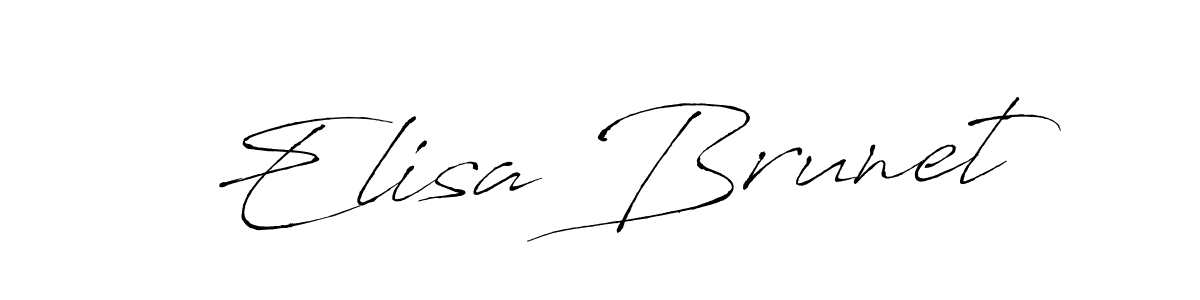 Make a beautiful signature design for name Elisa Brunet. With this signature (Antro_Vectra) style, you can create a handwritten signature for free. Elisa Brunet signature style 6 images and pictures png