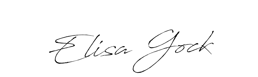 Use a signature maker to create a handwritten signature online. With this signature software, you can design (Antro_Vectra) your own signature for name Elisa Gock. Elisa Gock signature style 6 images and pictures png