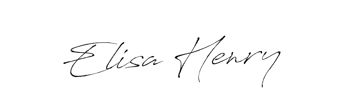 Antro_Vectra is a professional signature style that is perfect for those who want to add a touch of class to their signature. It is also a great choice for those who want to make their signature more unique. Get Elisa Henry name to fancy signature for free. Elisa Henry signature style 6 images and pictures png
