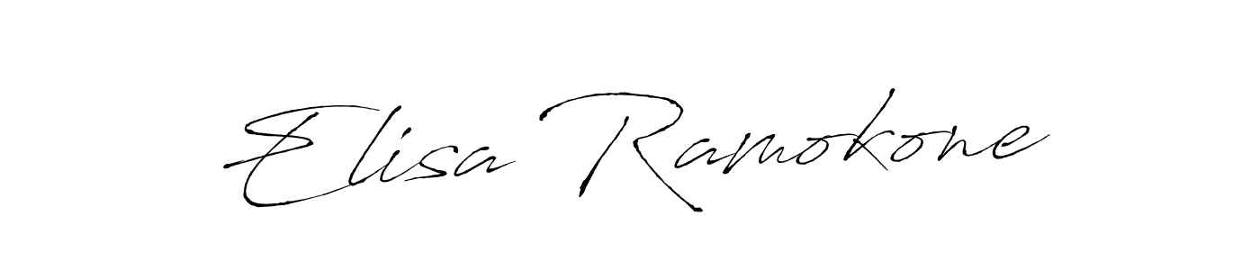 You should practise on your own different ways (Antro_Vectra) to write your name (Elisa Ramokone) in signature. don't let someone else do it for you. Elisa Ramokone signature style 6 images and pictures png