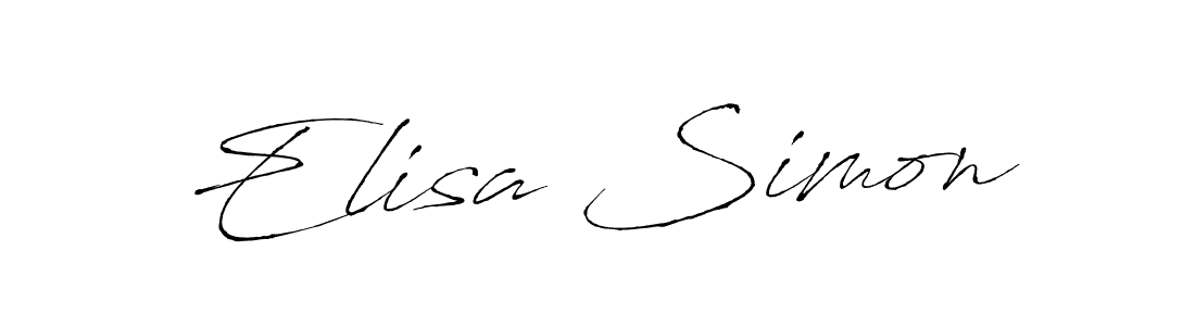 Antro_Vectra is a professional signature style that is perfect for those who want to add a touch of class to their signature. It is also a great choice for those who want to make their signature more unique. Get Elisa Simon name to fancy signature for free. Elisa Simon signature style 6 images and pictures png