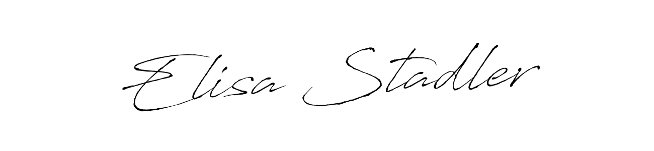 How to make Elisa Stadler name signature. Use Antro_Vectra style for creating short signs online. This is the latest handwritten sign. Elisa Stadler signature style 6 images and pictures png