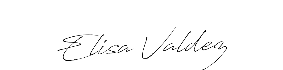 Make a beautiful signature design for name Elisa Valdez. With this signature (Antro_Vectra) style, you can create a handwritten signature for free. Elisa Valdez signature style 6 images and pictures png