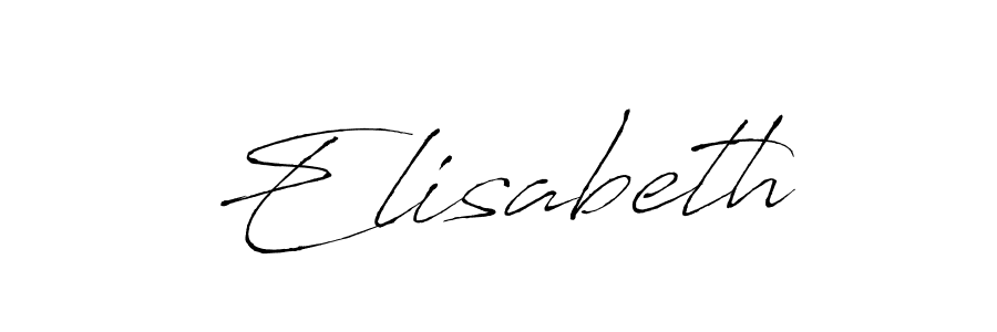 Elisabeth stylish signature style. Best Handwritten Sign (Antro_Vectra) for my name. Handwritten Signature Collection Ideas for my name Elisabeth. Elisabeth signature style 6 images and pictures png