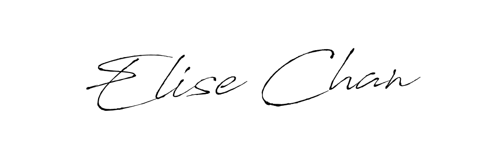 Antro_Vectra is a professional signature style that is perfect for those who want to add a touch of class to their signature. It is also a great choice for those who want to make their signature more unique. Get Elise Chan name to fancy signature for free. Elise Chan signature style 6 images and pictures png