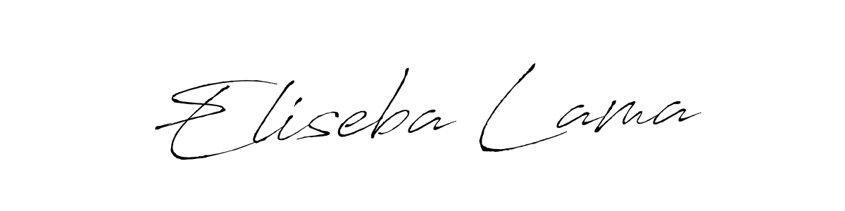 Design your own signature with our free online signature maker. With this signature software, you can create a handwritten (Antro_Vectra) signature for name Eliseba Lama. Eliseba Lama signature style 6 images and pictures png