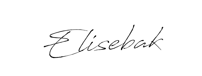 Use a signature maker to create a handwritten signature online. With this signature software, you can design (Antro_Vectra) your own signature for name Elisebak. Elisebak signature style 6 images and pictures png
