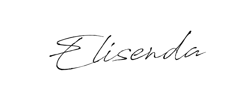 Make a beautiful signature design for name Elisenda. With this signature (Antro_Vectra) style, you can create a handwritten signature for free. Elisenda signature style 6 images and pictures png