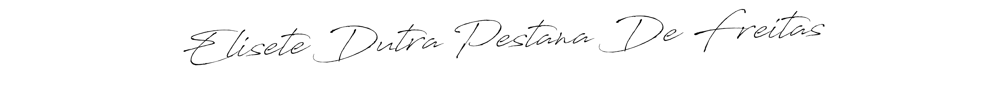 This is the best signature style for the Elisete Dutra Pestana De Freitas name. Also you like these signature font (Antro_Vectra). Mix name signature. Elisete Dutra Pestana De Freitas signature style 6 images and pictures png