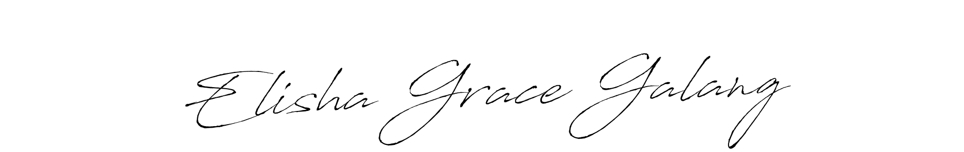 Create a beautiful signature design for name Elisha Grace Galang. With this signature (Antro_Vectra) fonts, you can make a handwritten signature for free. Elisha Grace Galang signature style 6 images and pictures png