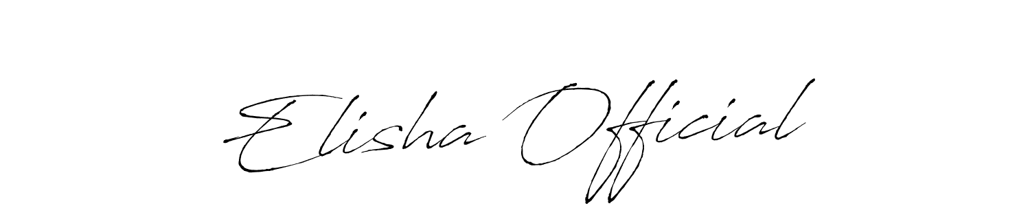 Design your own signature with our free online signature maker. With this signature software, you can create a handwritten (Antro_Vectra) signature for name Elisha Official. Elisha Official signature style 6 images and pictures png