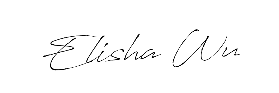 if you are searching for the best signature style for your name Elisha Wu. so please give up your signature search. here we have designed multiple signature styles  using Antro_Vectra. Elisha Wu signature style 6 images and pictures png