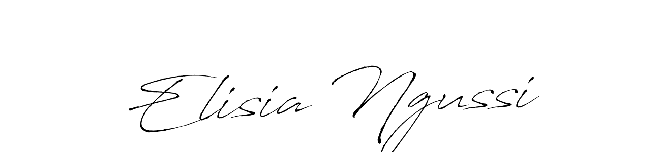 Make a beautiful signature design for name Elisia Ngussi. With this signature (Antro_Vectra) style, you can create a handwritten signature for free. Elisia Ngussi signature style 6 images and pictures png