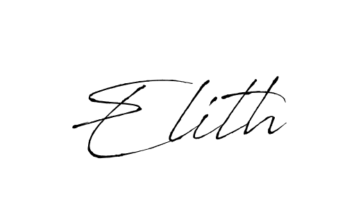 How to make Elith signature? Antro_Vectra is a professional autograph style. Create handwritten signature for Elith name. Elith signature style 6 images and pictures png