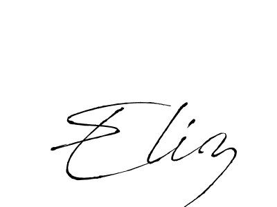 Eliz stylish signature style. Best Handwritten Sign (Antro_Vectra) for my name. Handwritten Signature Collection Ideas for my name Eliz. Eliz signature style 6 images and pictures png
