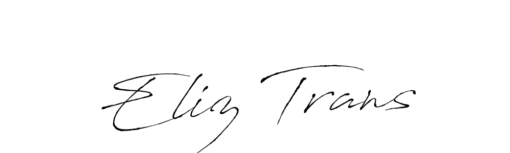 Create a beautiful signature design for name Eliz Trans. With this signature (Antro_Vectra) fonts, you can make a handwritten signature for free. Eliz Trans signature style 6 images and pictures png