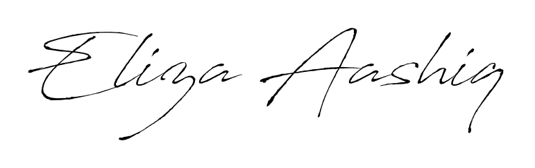 You should practise on your own different ways (Antro_Vectra) to write your name (Eliza Aashiq) in signature. Don't let someone else do it for you. Eliza Aashiq signature style 6 images and pictures png