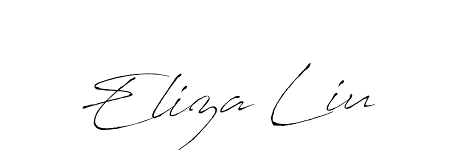 Antro_Vectra is a professional signature style that is perfect for those who want to add a touch of class to their signature. It is also a great choice for those who want to make their signature more unique. Get Eliza Liu name to fancy signature for free. Eliza Liu signature style 6 images and pictures png