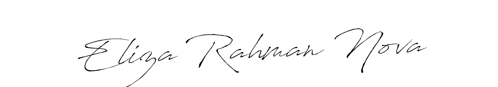 Eliza Rahman Nova stylish signature style. Best Handwritten Sign (Antro_Vectra) for my name. Handwritten Signature Collection Ideas for my name Eliza Rahman Nova. Eliza Rahman Nova signature style 6 images and pictures png