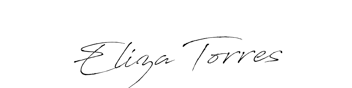 Design your own signature with our free online signature maker. With this signature software, you can create a handwritten (Antro_Vectra) signature for name Eliza Torres. Eliza Torres signature style 6 images and pictures png