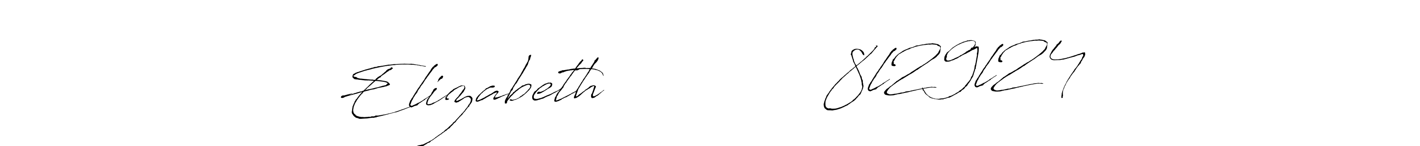 Make a short Elizabeth             8l29l24 signature style. Manage your documents anywhere anytime using Antro_Vectra. Create and add eSignatures, submit forms, share and send files easily. Elizabeth             8l29l24 signature style 6 images and pictures png