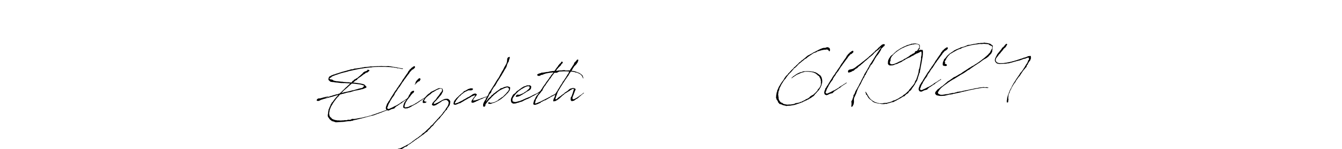 Also we have Elizabeth           6l19l24 name is the best signature style. Create professional handwritten signature collection using Antro_Vectra autograph style. Elizabeth           6l19l24 signature style 6 images and pictures png