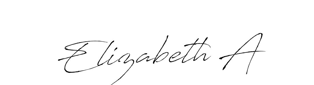 Also we have Elizabeth A name is the best signature style. Create professional handwritten signature collection using Antro_Vectra autograph style. Elizabeth A signature style 6 images and pictures png